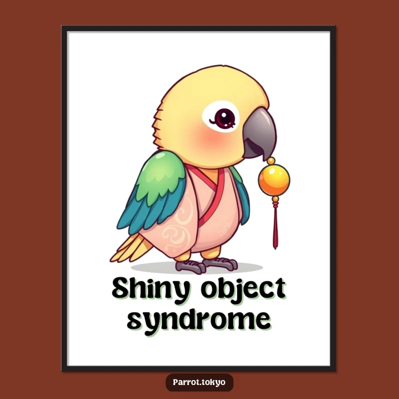 Funny Silk Kimono Parrot Digital Art - Curious Bead Download