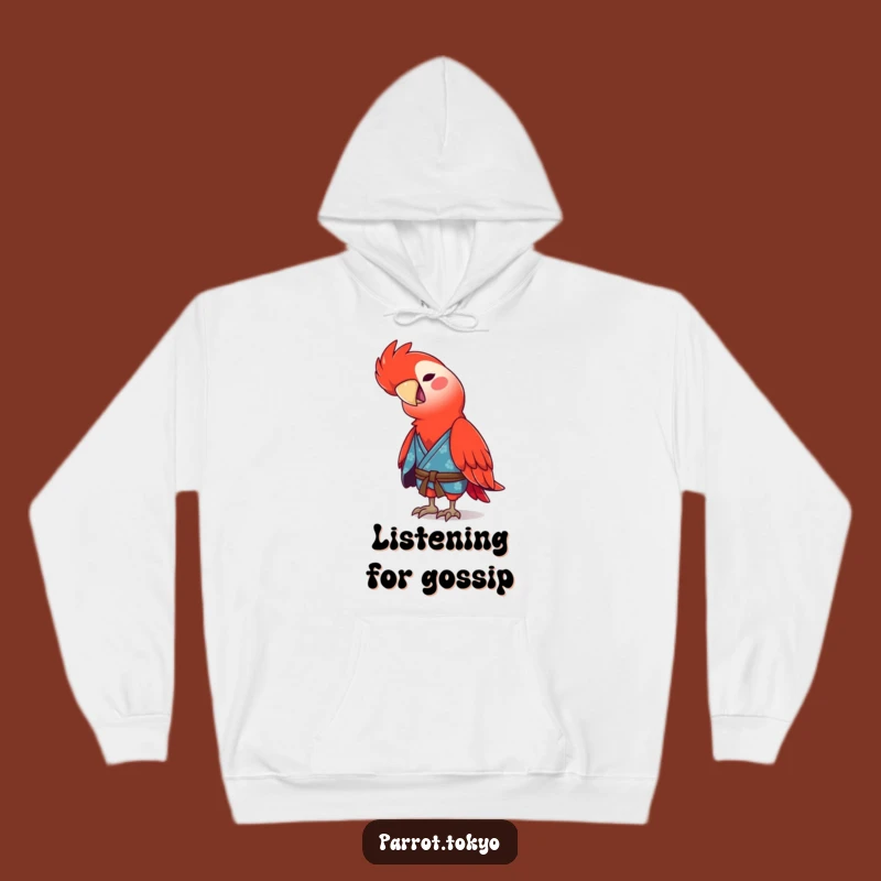 Cozy Funny Red Parrot Kimono Hoodie - Warm & Hilarious Comfort