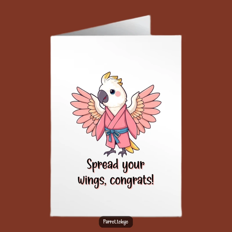 Free Printable Congrats Card: Happy Parrot Celebrates!