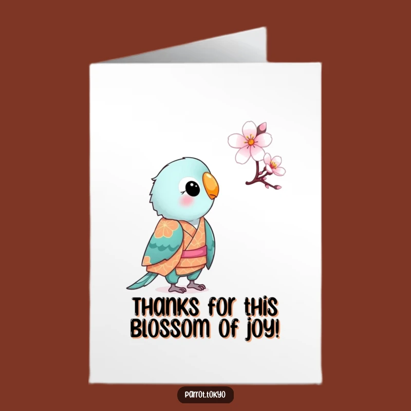 Free Printable Thank You Card: Parrot's Blossom Appreciation