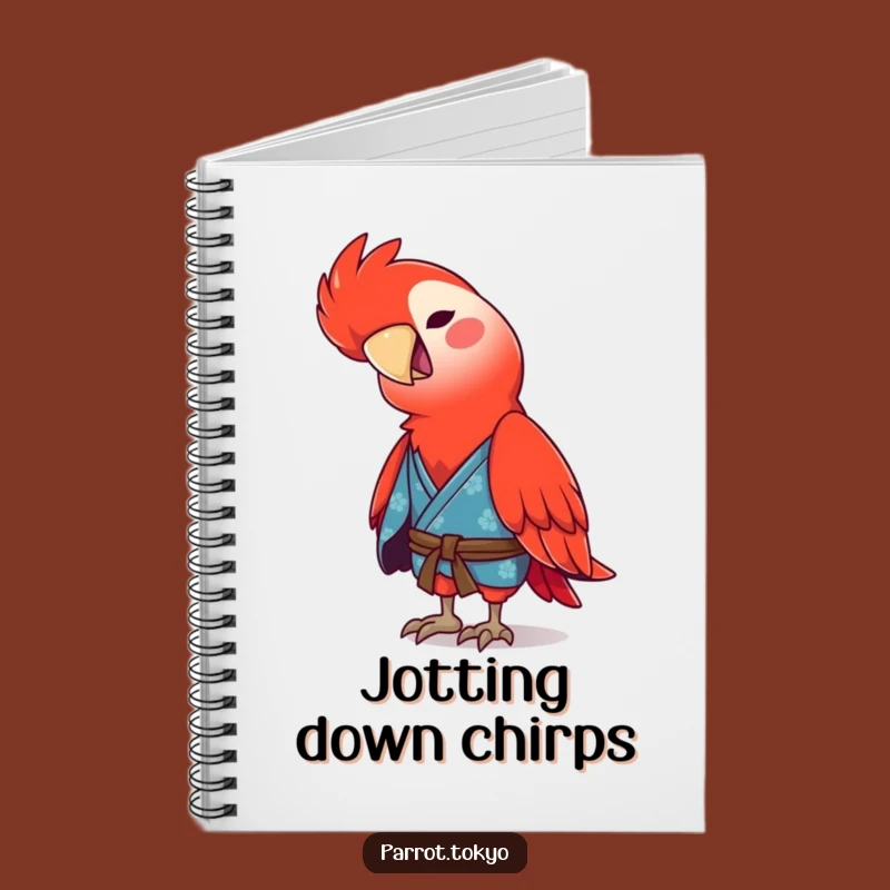 Funny Red Parrot Kimono Notebook - Jot Down Ideas Hilariously