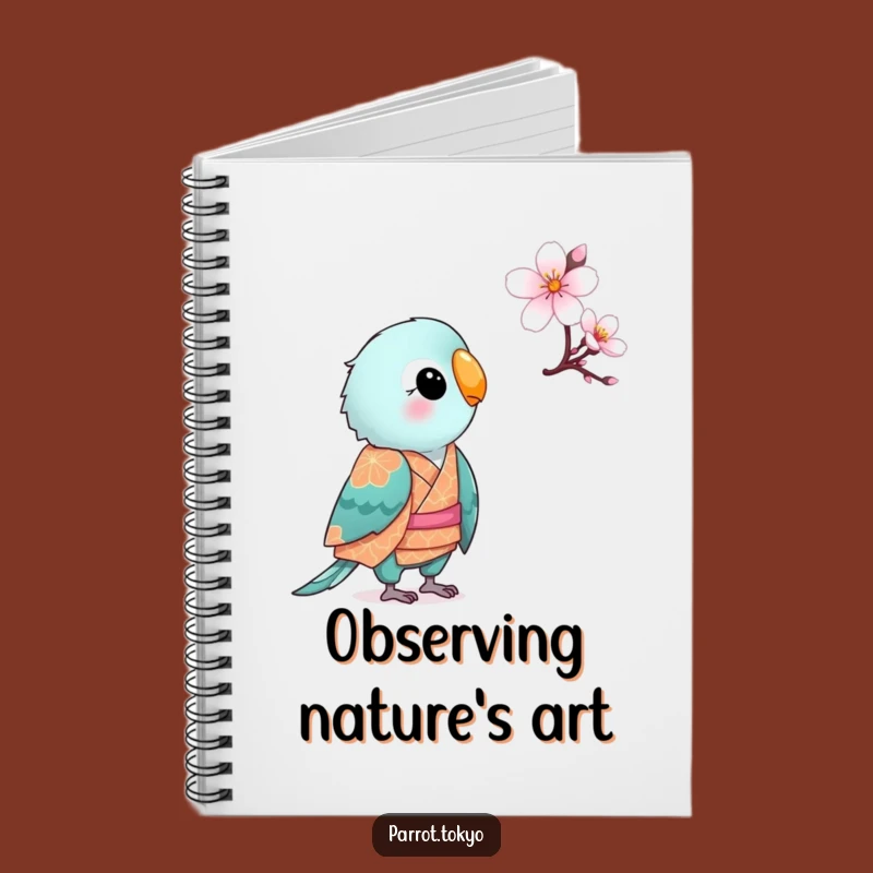 Funny Small Parrot Kimono Notebook - Jot Down Curious Thoughts Hilariously