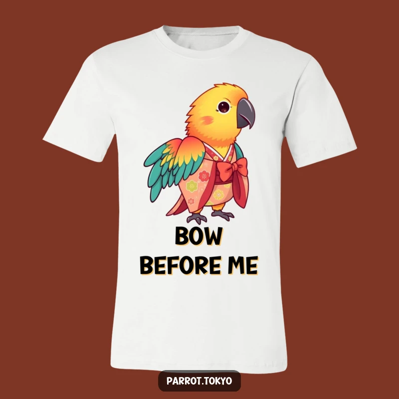 Funny Parrot Kimono T-Shirt: Wear Vibrant Greetings with Style