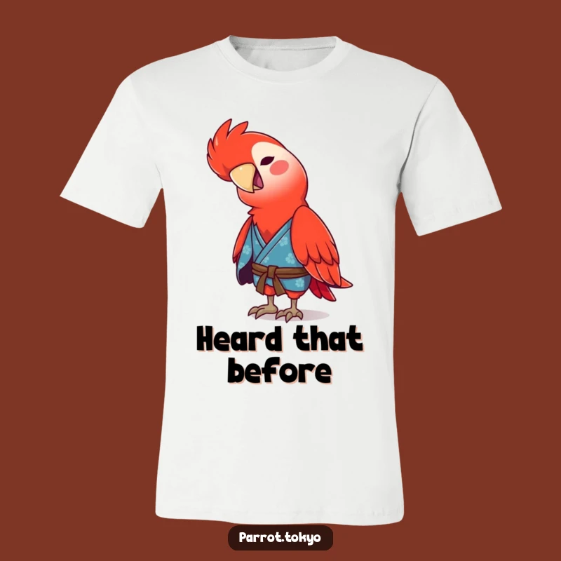 Funny Red Parrot Kimono Chirp T-Shirt - Cute & Hilarious Wearable Art