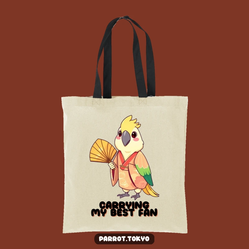 Funny Cheerful Parrot Kimono Tote - Festive Bird Lover Bag